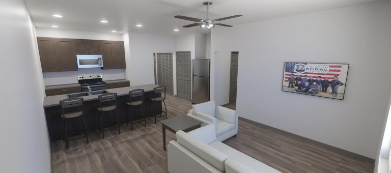 American Welding Academy Living Room Rendering
