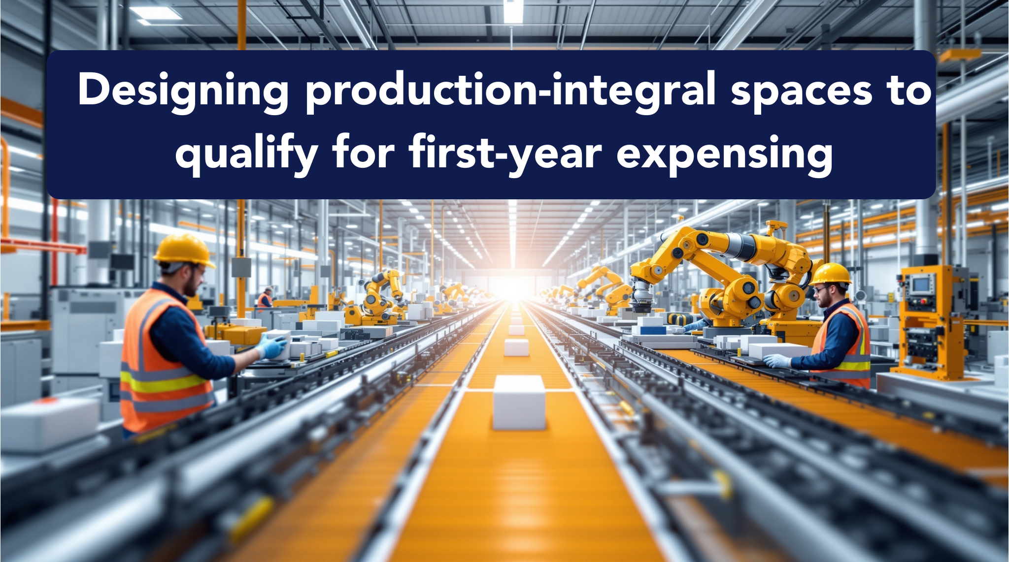 Production line inside manufacturing facility